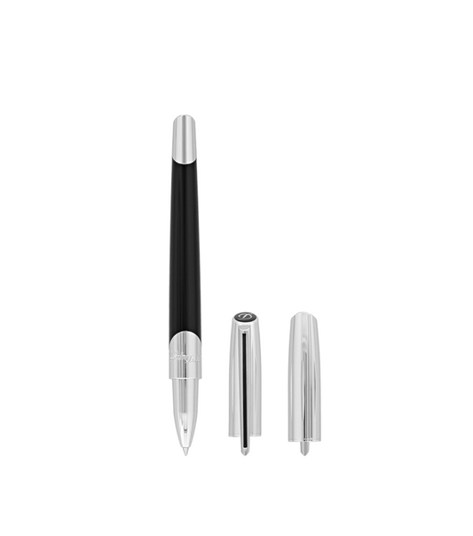 SILVER AND BLACK ROLLERBALL PEN