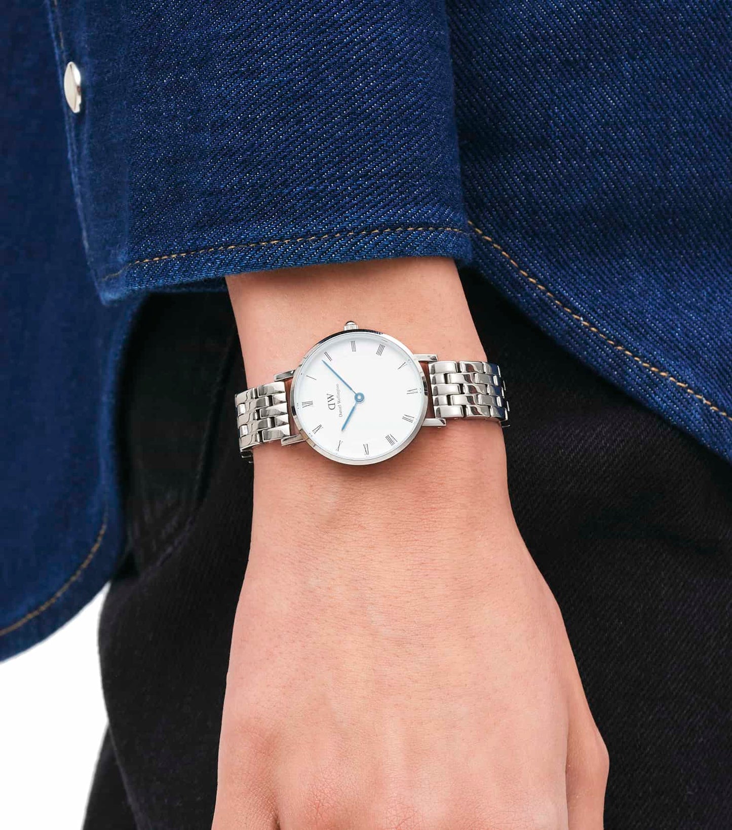 Women Petite Roman Numerals Quartz Watch 28mm