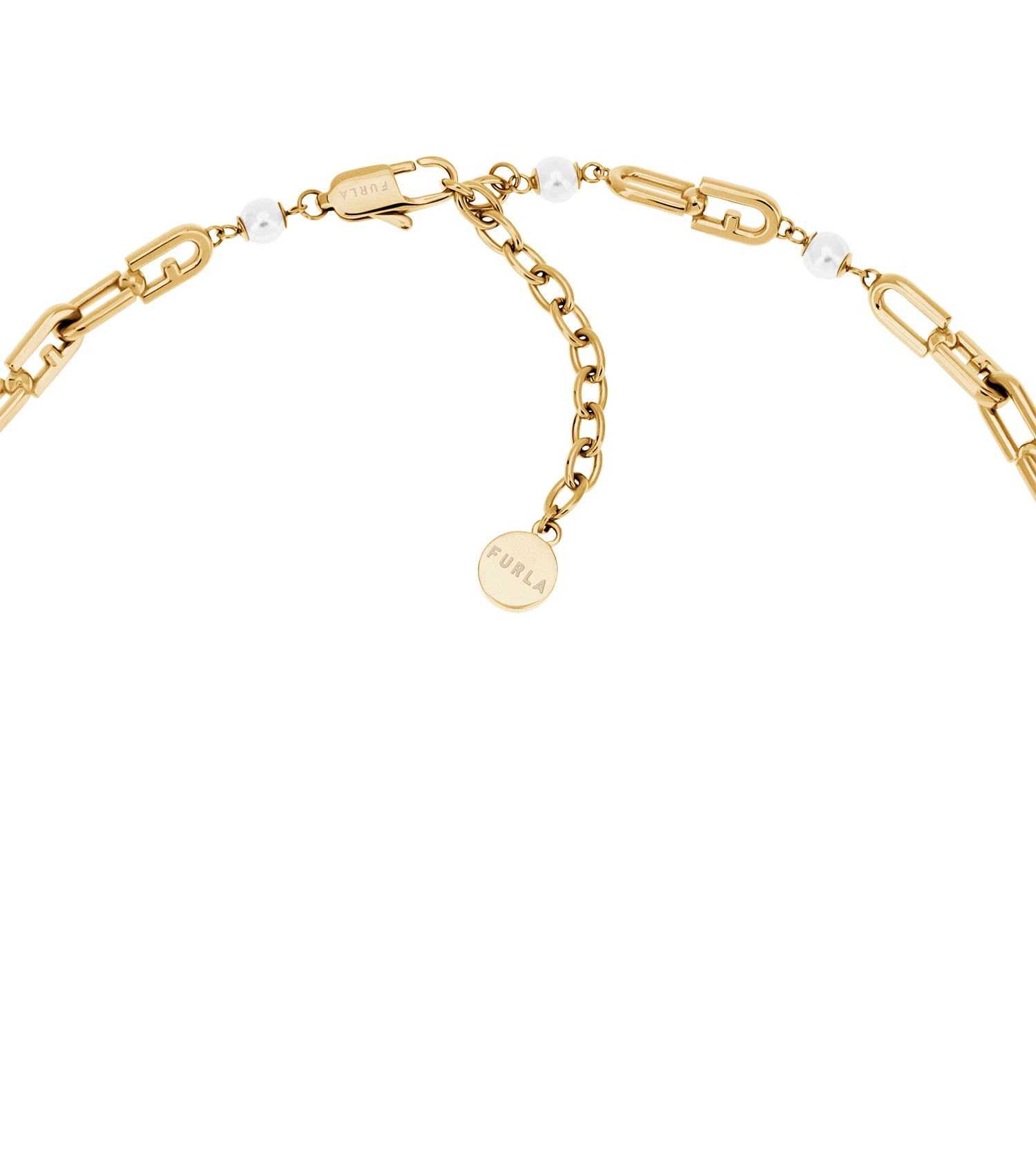 Women CHAINED LOGO Necklace Gold