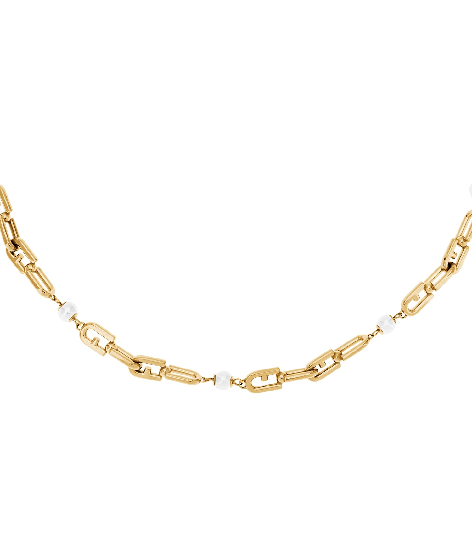 Women CHAINED LOGO Necklace Gold