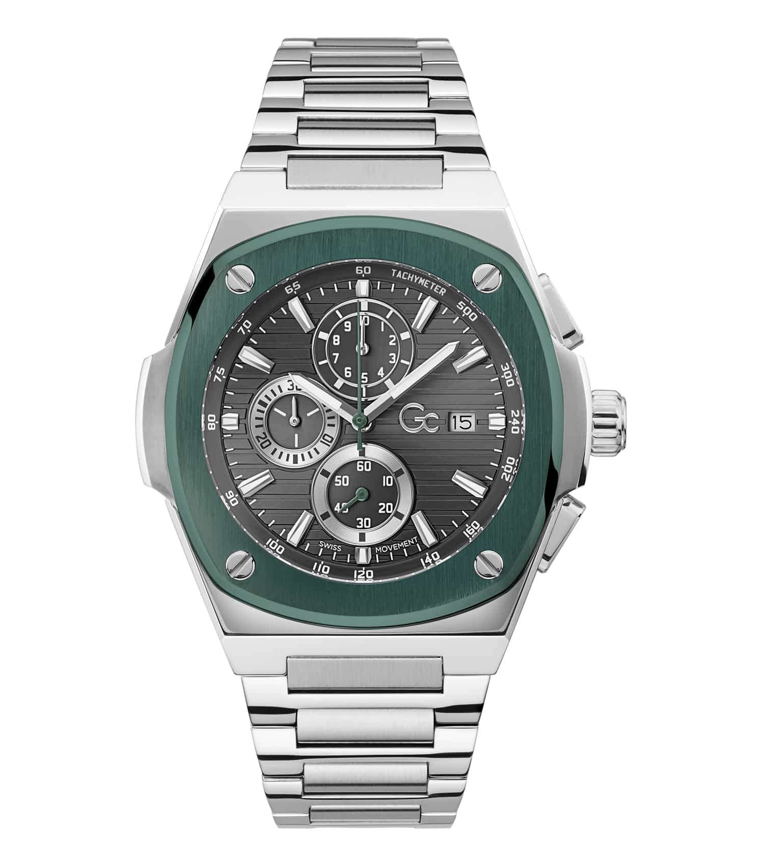 Men Coussin Shape Chronograph Watch 44 Mm