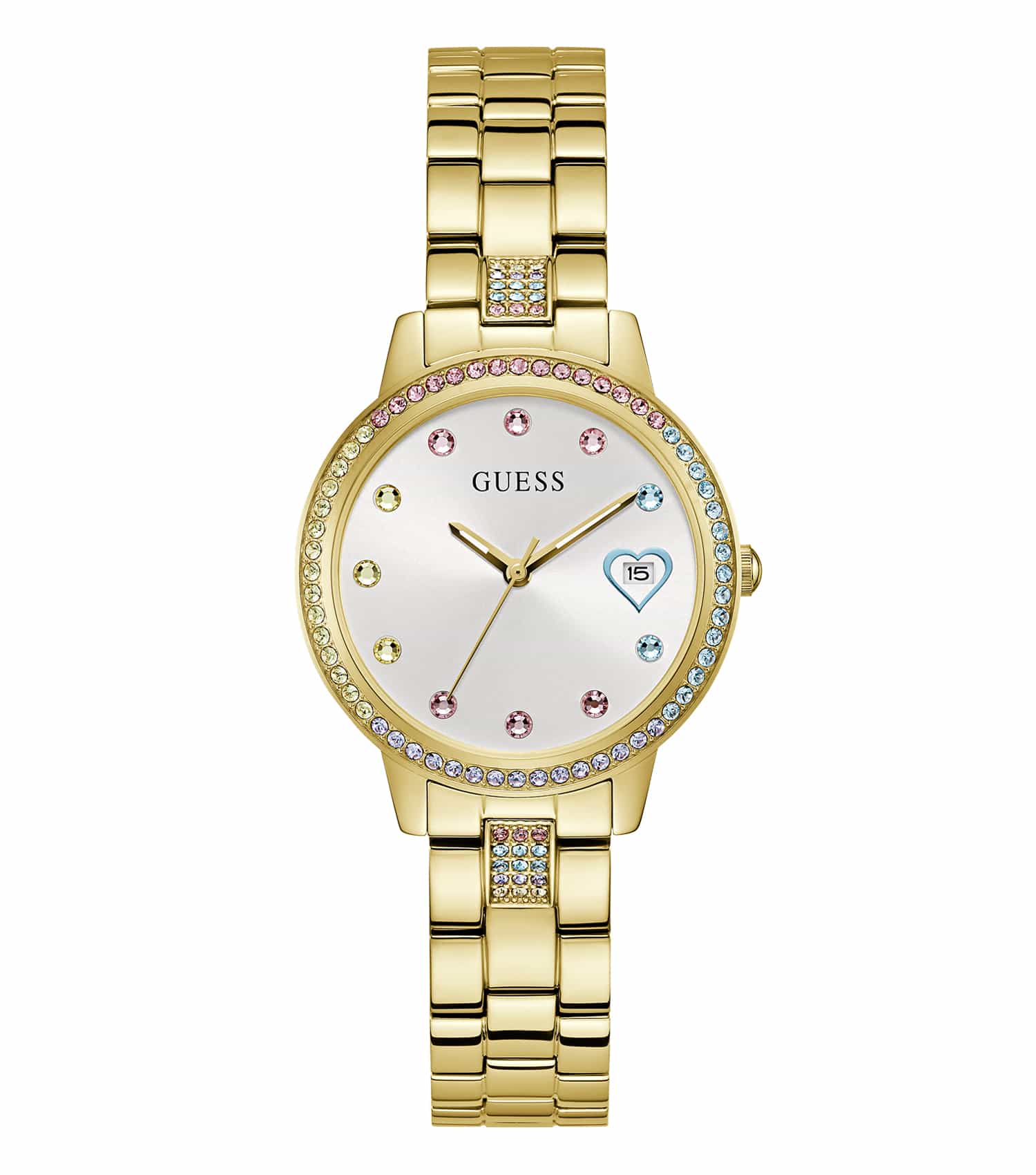 Women's Three Of Hearts Quartz Watch 34mm with Gold Strap