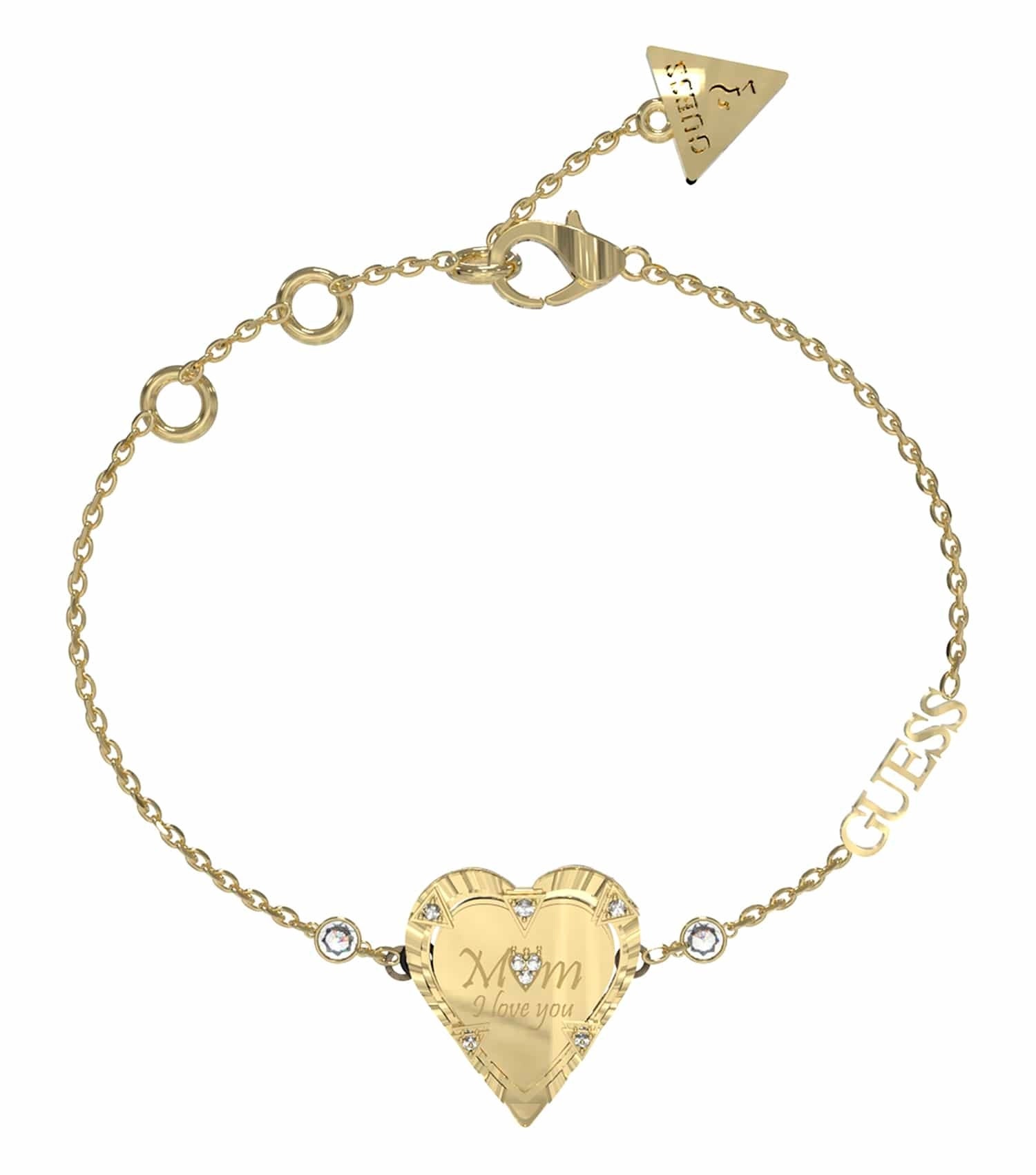 Women Guess Id Bracelet Gold Steel S