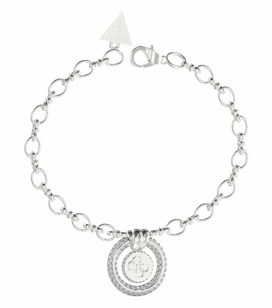 Women Guess Id Bracelet Silver Steel S