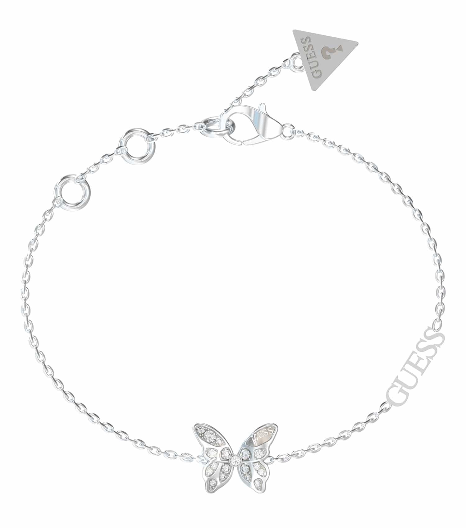 Women Guess Id Bracelet Silver Steel S