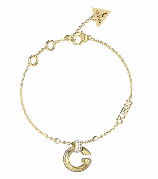 Women Guess Id Bracelet Gold