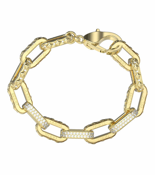 Women Guess Id Bracelet Gold