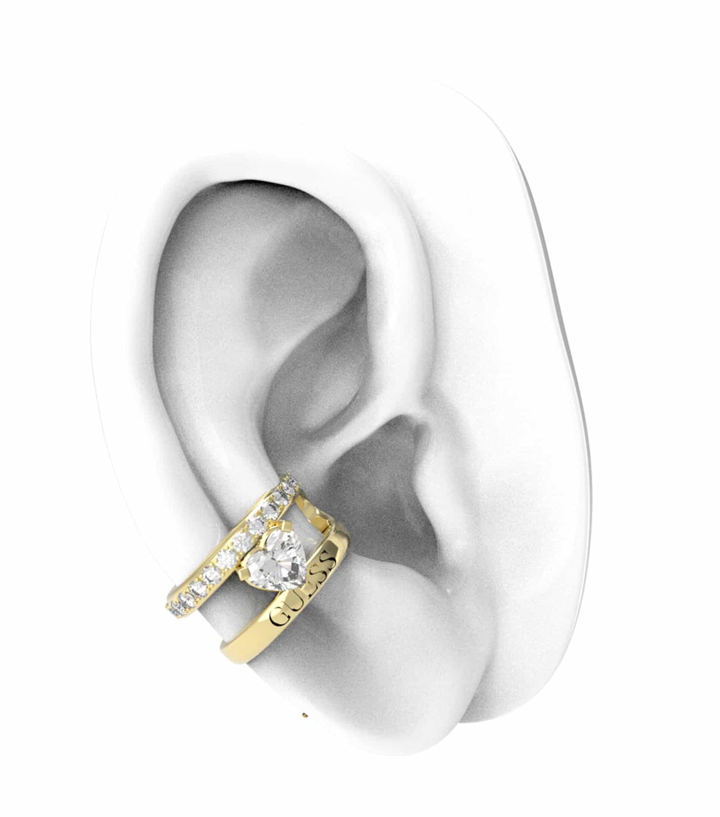 Women Guess Id Earrings Gold