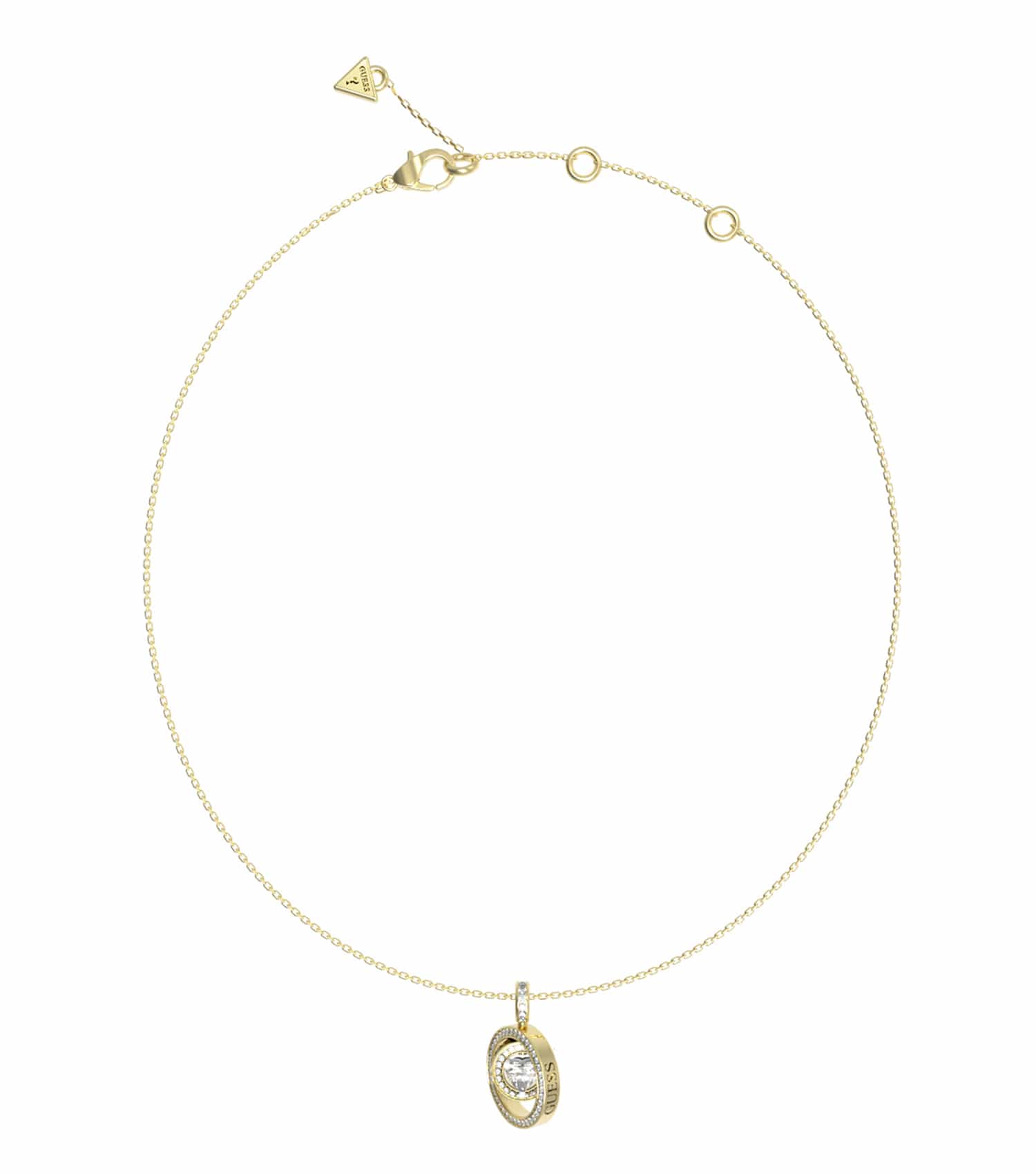 Women Guess Id Necklace Gold