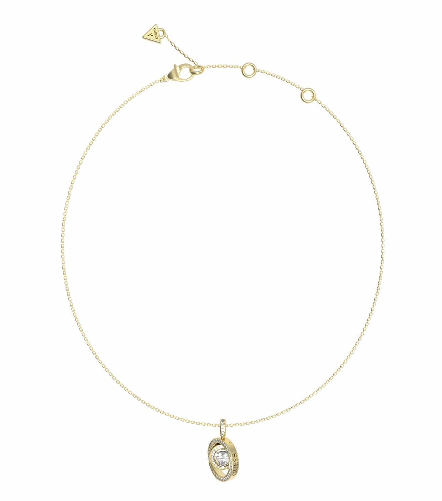 Women Guess Id Necklace Gold