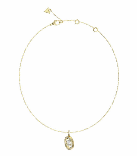 Women Guess Id Necklace Gold