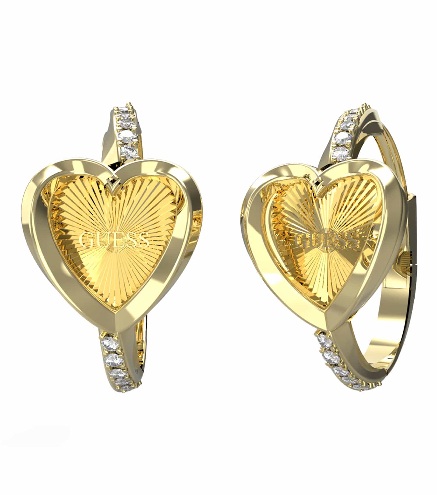 Women Guess Id Earrings Gold