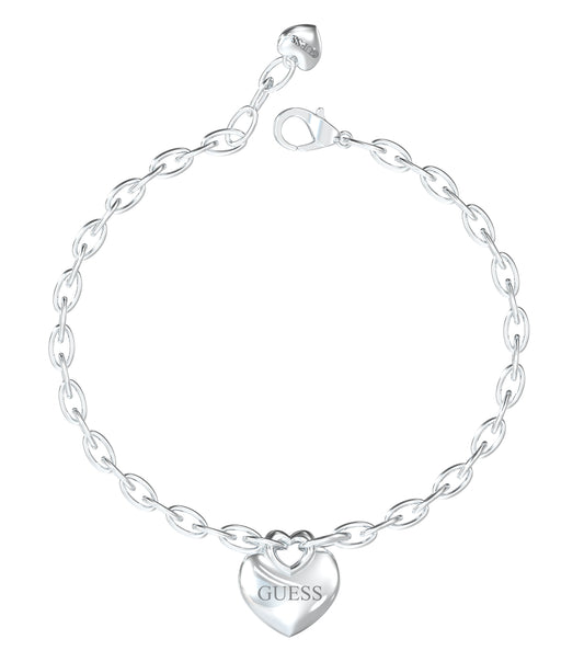 Women Guess Id Bracelet Silver Small