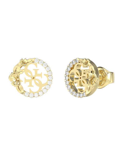 Women Guess Id Earrings Gold OS