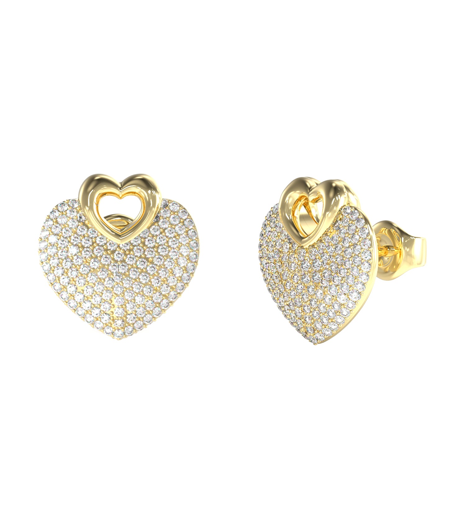 Women Guess Id Earrings Gold OS