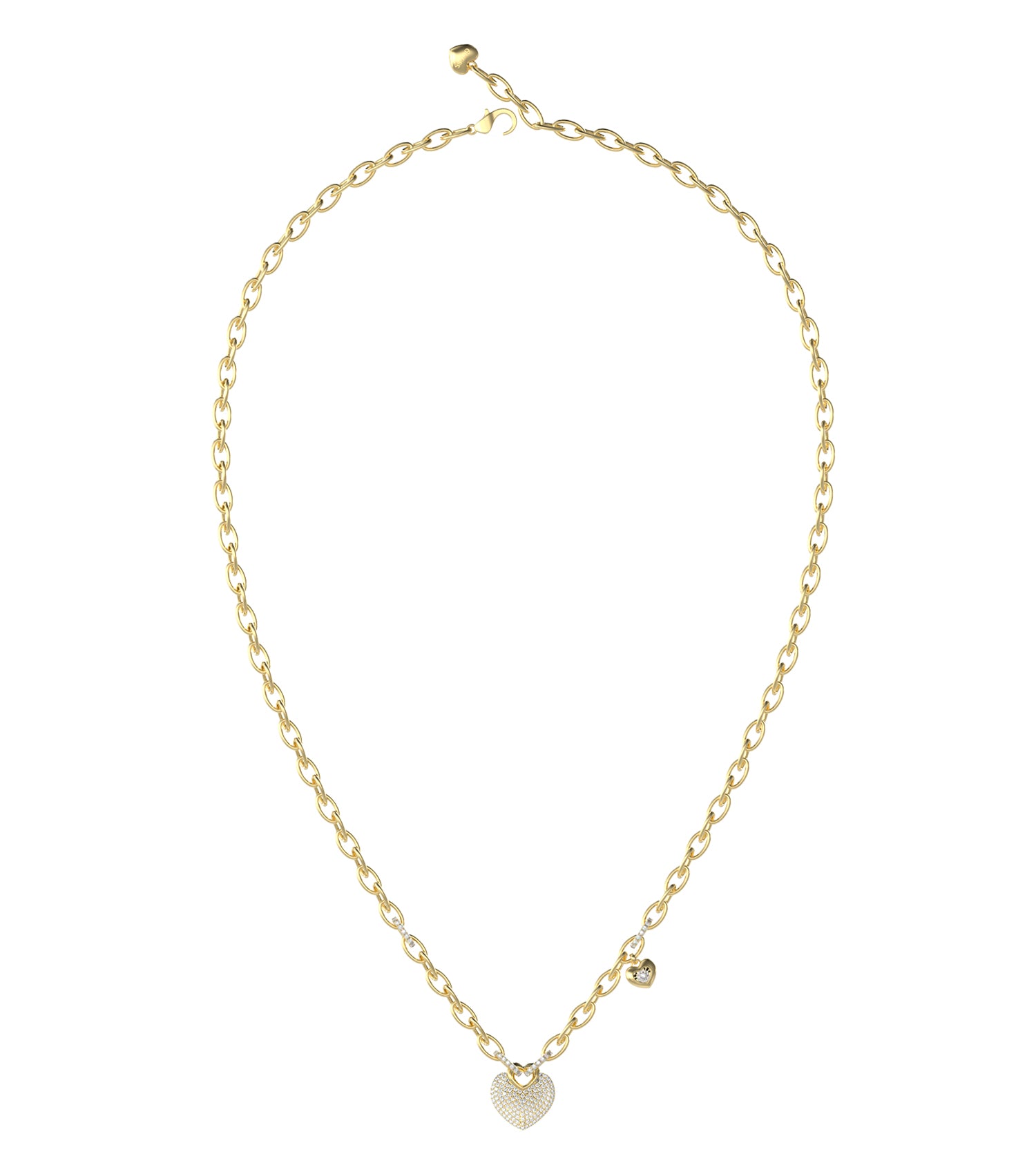 Women Guess Id Necklace Gold OS