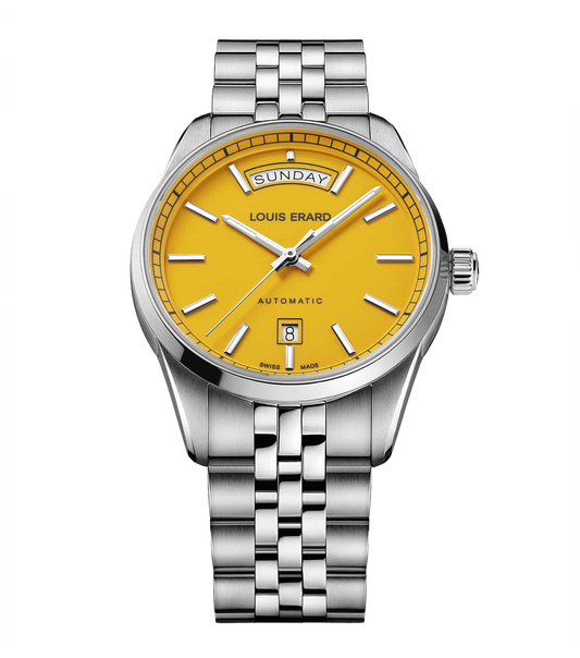 Louis Erard Heritage Sport Perpetual Yellow Automatic Watch Men