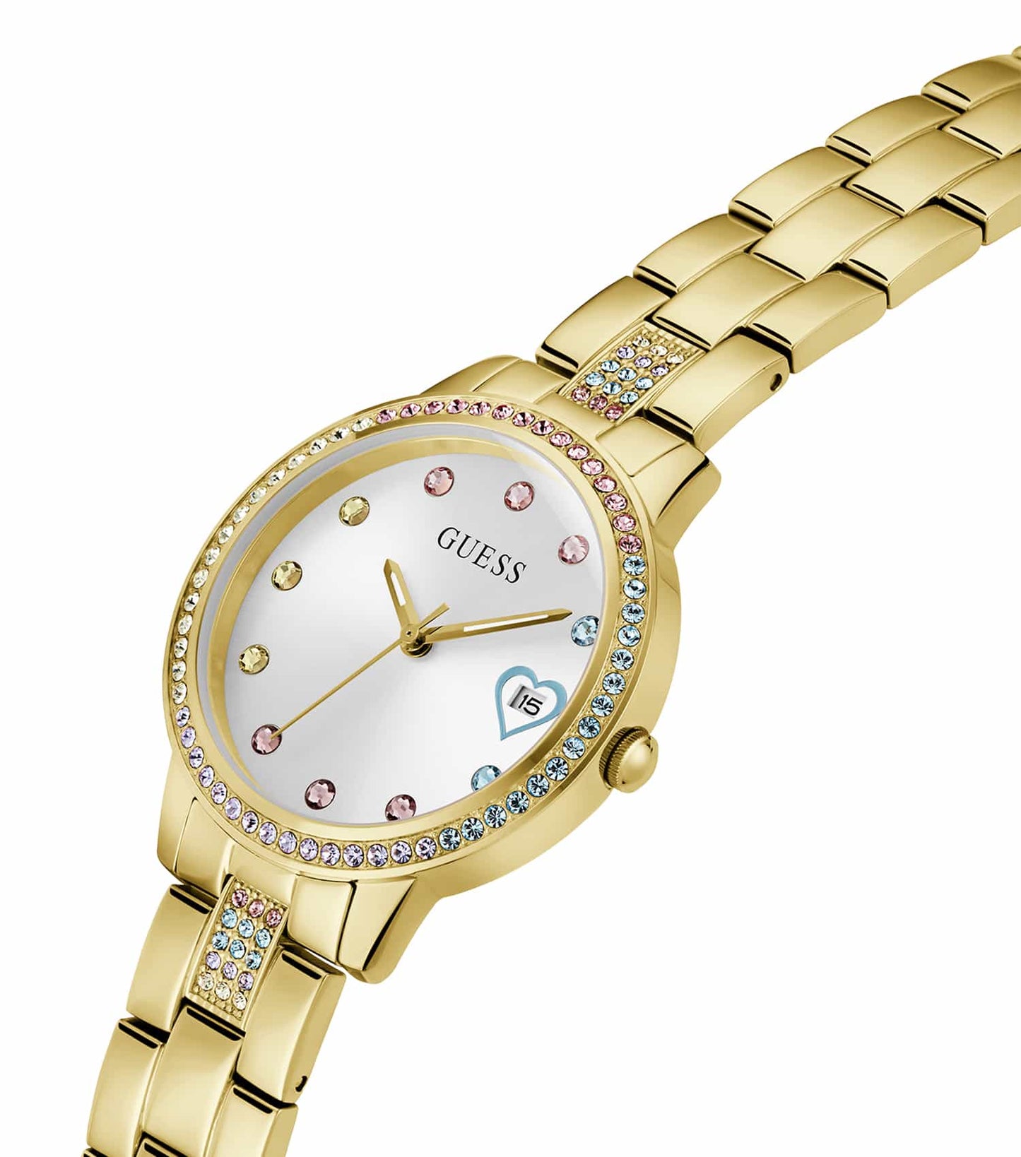 Women's Three Of Hearts Quartz Watch 34mm with Gold Strap