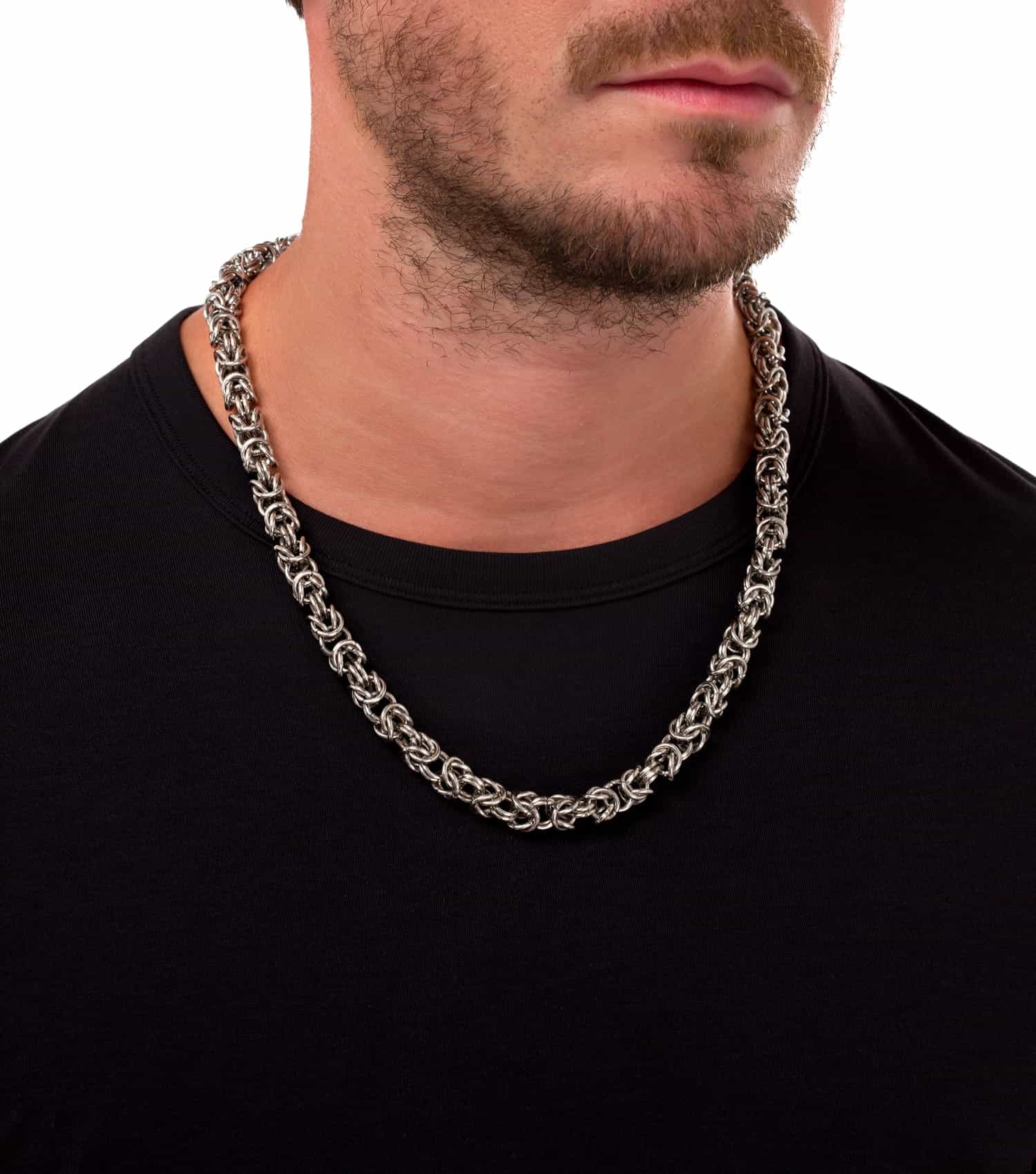 Men s Hype Necklace Antique Silver Steel EDIT by Ahmed Seddiqi